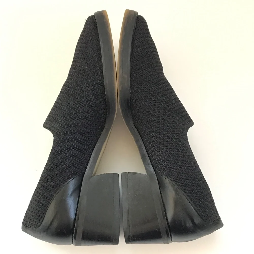 DONALD J. PLINER Black Loafer Chunky Heel Square Toe Women’s Size 6.5